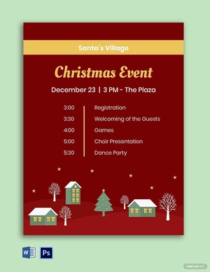 Christmas Event Program Template Christmas Event Program Template