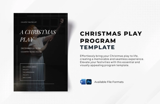 Christmas Play Program Template