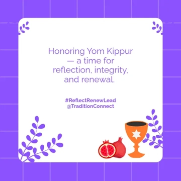 Free Retro Yom Kippur Typography Template to Edit Online