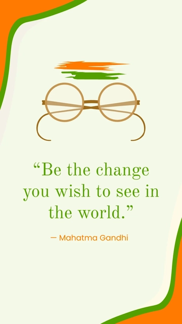 Free Gandhi Jayanti Quote Template to Edit Online