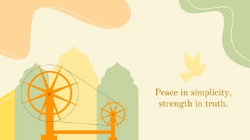 Free Aesthetic Ganhi Jayanti Background Template to Edit Online