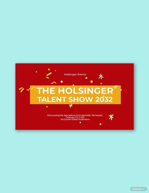 Free Talent Show Facebook Event Cover Template to Edit Online