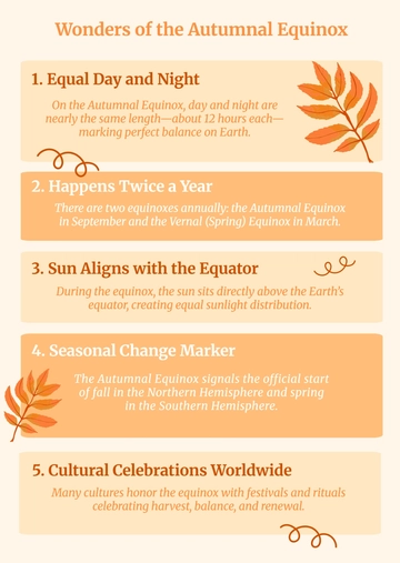 Free Autumnal Equinox Infographic Template to Edit Online