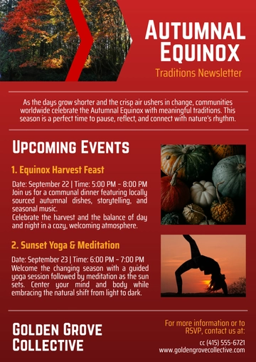 Free Autumnal Equinox Traditions Template to Edit Online