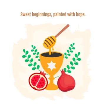 Free Rosh Hashanah Watercolor Illustration template to Edit Online