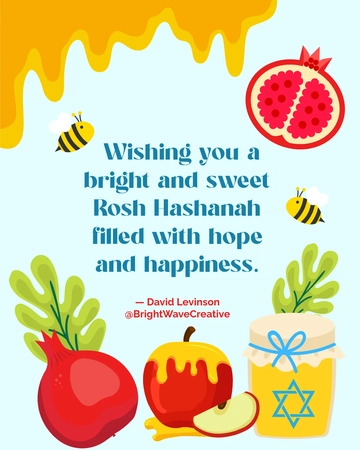 Free Colorful Rosh Hashanah Social Media Template to Edit Online