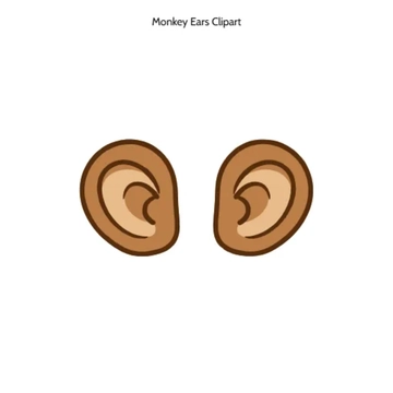 Free Monkey Ears Outline Clipart (PNG, SVG) to Edit Online
