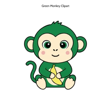 Free Green Monkey Vector Clipart (PNG, SVG) to Edit Online