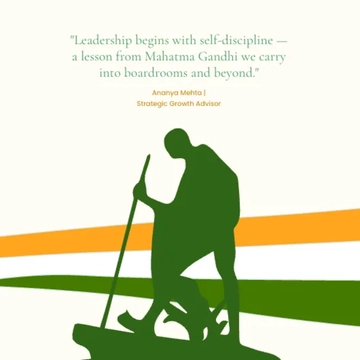 Free Professional Gandhi Jayanti LinkedIn Post Template to Edit Online