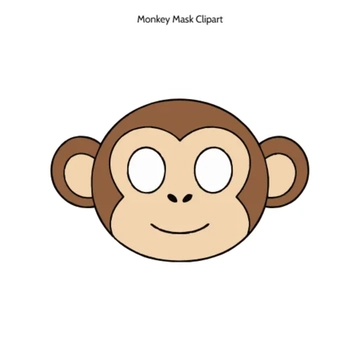 Free Monkey Mask Outline Clipart (PNG, SVG) to Edit Online