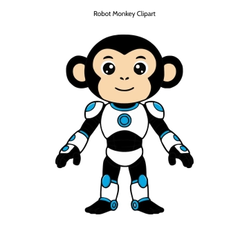 Free Robot Monkey 3D Clipart (PNG, SVG) to Edit Online
