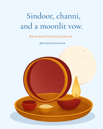 Free Karwa Chauth Ritual Elements Facebook Post Template to Edit Online