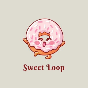 Free Donut Cartoon Logo to Edit Online