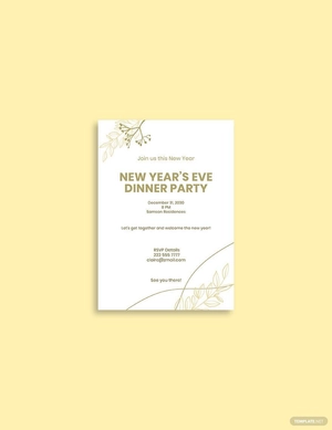 New year's Eve Invitation Template