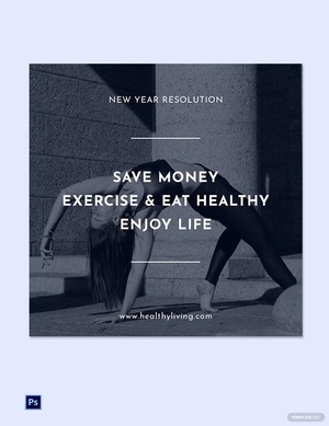 Free New Year Resolution Linkedin Post Template to Edit Online