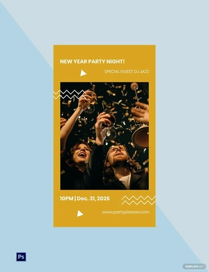 New Year Party Whatsapp Post Template