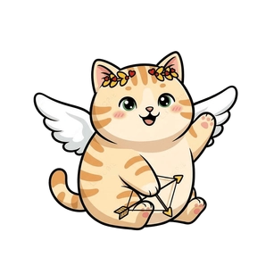 Free Aphrodite cartoon Flat Vector Cat Clipart Template to Edit Online