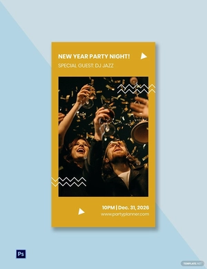 New Year Party Snapchat Geofilter Template