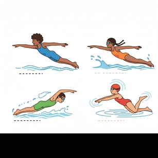 Free Swim Team Kids Clipart Template to Edit Online