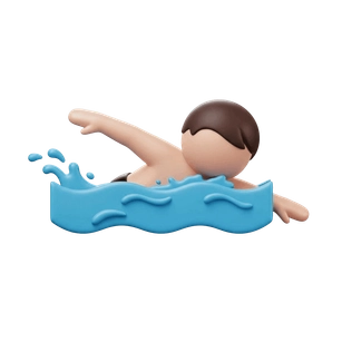 Free 3D Swimming Icon Clipart Template to Edit Online