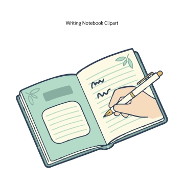 Free Writing Notebook Vector Clipart (PNG, SVG) to Edit Online