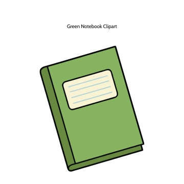 Free Green Notebook Vector Clipart (PNG, SVG) to Edit Online