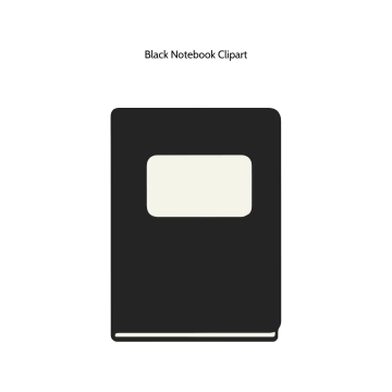Free Black Notebook Vector Clipart (PNG, SVG) to Edit Online