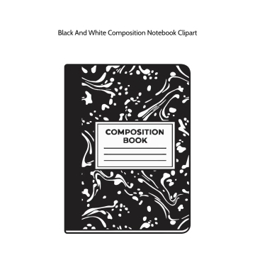 Free Black And White Composition Notebook Vector Clipart (PNG, SVG) to Edit Online