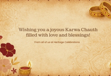 Free Vintage Karwa Chauth Suhaag Card Template to Edit Online