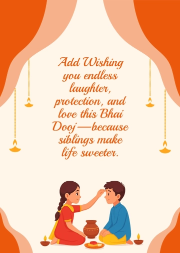 Free Sweet Memories Bhai Dooj Wishes Template to Edit Online