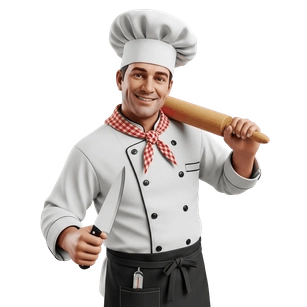 Free 3D Realistic Chef Clipart Template to Edit Online