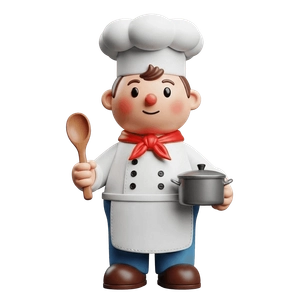 Free 3D Toy Chef Clipart Template to Edit Online