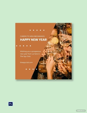 New Year Greeting Linkedin Post Template