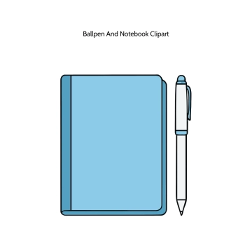 Free Ballpen And Notebook Vector Clipart (PNG, SVG) to Edit Online