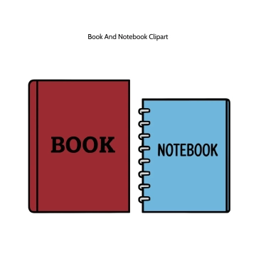 Free Book And Notebook Vector Clipart (PNG, SVG) to Edit Online