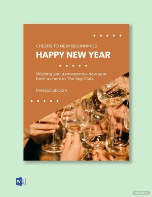 New Year Greeting Flyer Template