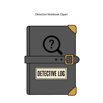 Free Detective Notebook Vector Clipart (PNG, SVG) to Edit Online