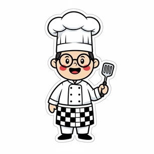 Free Sticker Chef Clipart Template to Edit Online
