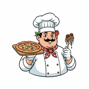 Free Italian Chef Clipart Template to Edit Online