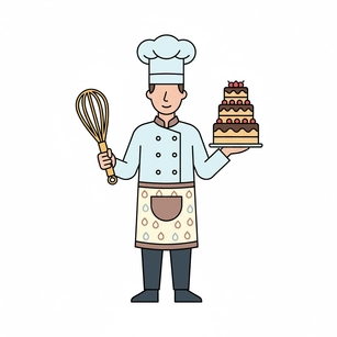 Free Pastry Chef Clipart Template to Edit Online