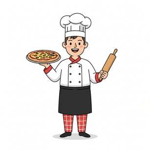 Free Pizza Chef Clipart Template to Edit Online