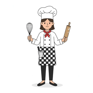 Free Girl Chef Clipart Template to Edit Online