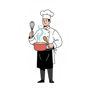 Free Chef Cooking Clipart Template to Edit Online