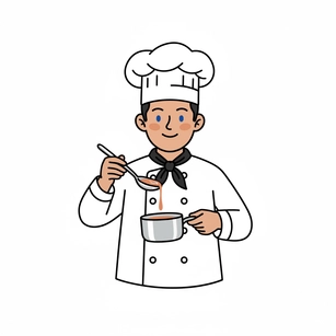 Free Chef with Spoon Clipart Template to Edit Online