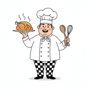 Free Funny Chef Clipart Template to Edit Online