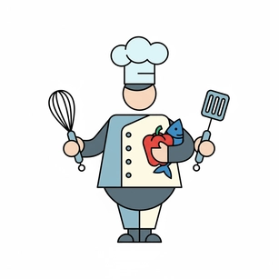 Free Abstract Chef Clipart Template to Edit Online
