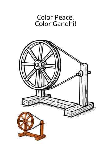 Free Gandhi Jayanti Children’s Activity Coloring Page Template to Edit Online