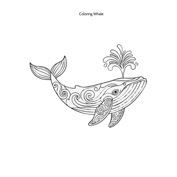 Free Coloring Whale Template to Edit Online