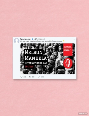 Nelson Mandela Day Twitter Post Template