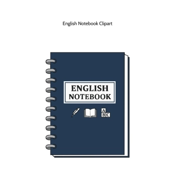 Free English Notebook Vector Clipart (PNG, SVG) to Edit Online